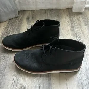 OluKai Kalia Puki Black Chukka Boots Leather Casual Mens Shoe | US11.5 | EUR44.5 Olukai Kalia Puki Chukka Boot Black Full Grain Leather  main image 3